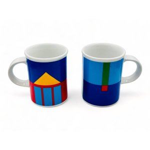 Modern Art Mug - Primary Colours and Geometric Shapes